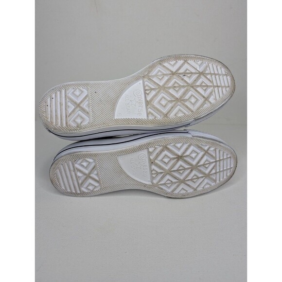 Converse Womens Chuck Taylor Hi Top Platform Leather Sneakers Sz 8 - Picture 9 of 9